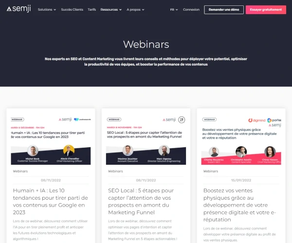 participez à nos webinaires seo interactifs et découvrez les meilleures pratiques pour optimiser votre visibilité en ligne. apprenez des experts du secteur et améliorez votre stratégie de référencement.